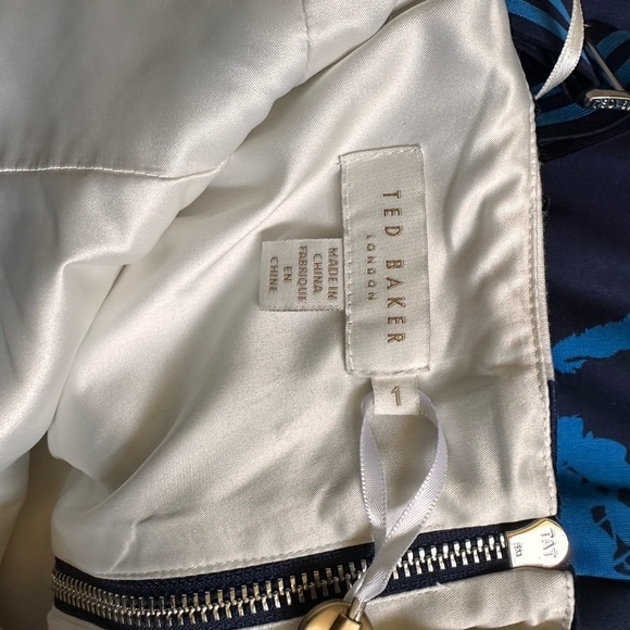 Ted Baker Navy and Cream Elegant Dress - Picture 2 of 15